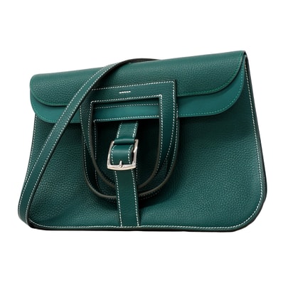 ★最終価格★SALE【6fa1536】エルメス ハンドバッグ アルザン31 トリヨンクレマンス ヴェールヴェルティゴ シルバー金具 A刻印【中古】レディース