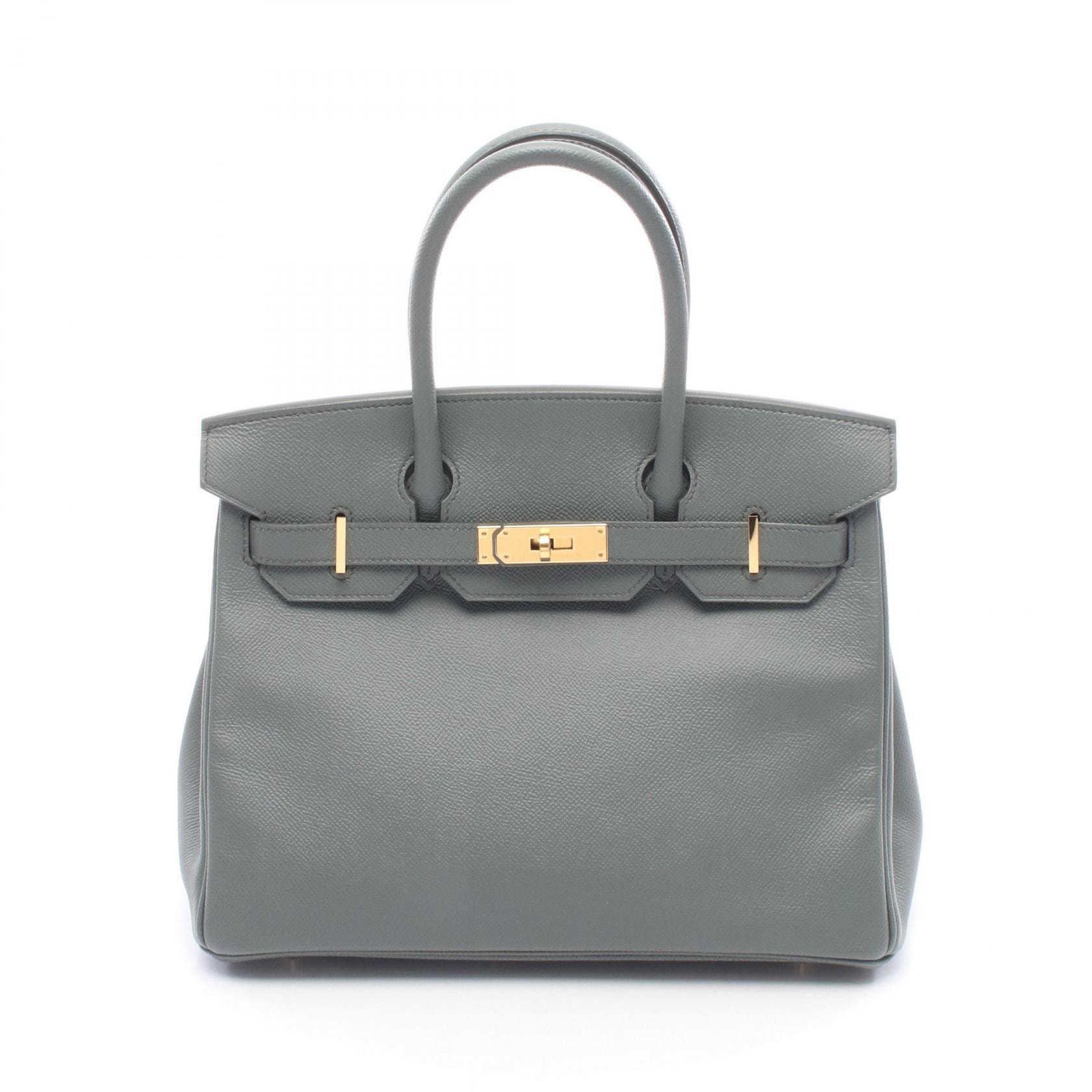 エルメス HERMES バーキン30 ハンドバッグ バッグ レザー ヴォーエプソン ヴォーエプソン ヴェールアマンド Z刻印(2021年製造) レディース グレー系 【中古】