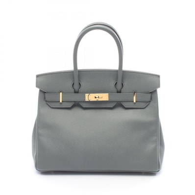 エルメス HERMES バーキン30 ハンドバッグ バッグ レザー ヴォーエプソン ヴォーエプソン ヴェールアマンド Z刻印(2021年製造) レディース グレー系 【中古】
