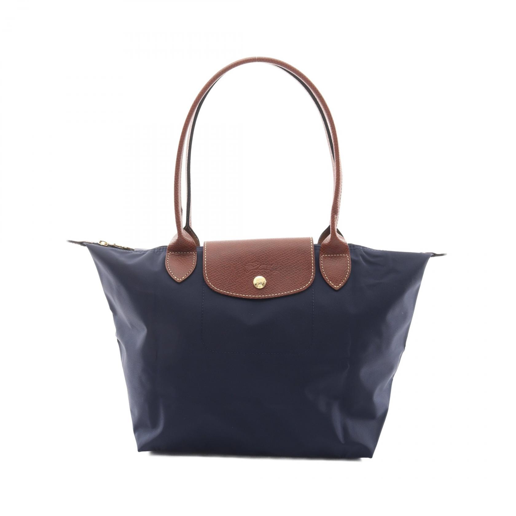 ロンシャン Longchamp LE PLIAGE ORIGINAL M ル プリアージュ オリジナル M トートバッグ バッグ キャンバス レザー レディース ネイビー系 / ブラウン系 L2605089P68 【新品】