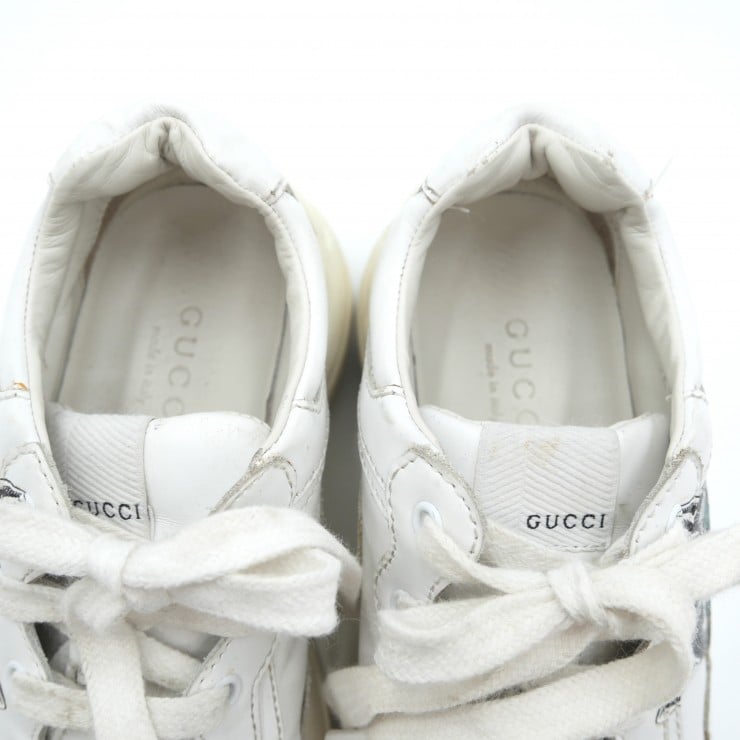 C (やや傷や汚れあり)】GUCCI(グッチ) 猫プリント レザースニーカー C (やや傷や汚れあり)】GUCCI(グッチ) 猫プリント レザースニーカー