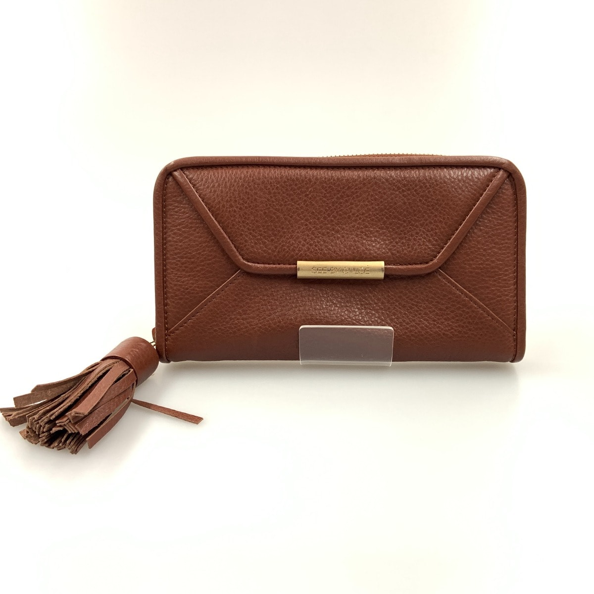 〇〇Chloe クロエ ラウンドファスナー長財布 ブラウン