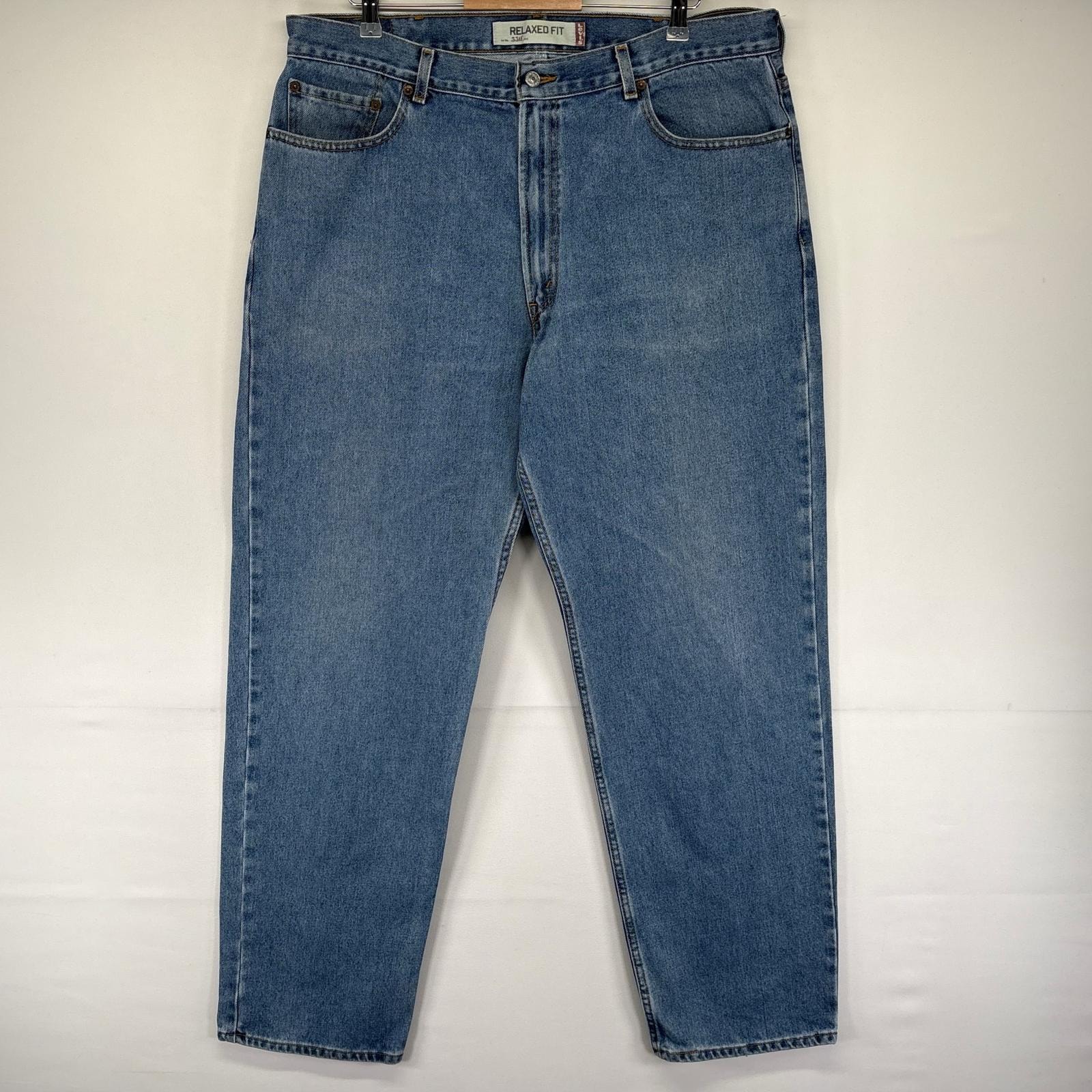 古着 リーバイス Levi's デニム パンツ Gパン 5ポケット ジッパーフライ 大きいサイズ 550 テーパード W40 L34  ブルー系 メンズ