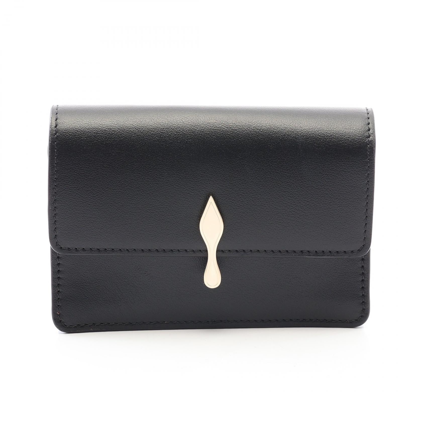 クリスチャンルブタン Christian Louboutin BETTINA カードケース アクセサリー レザー メンズ ブラック系 3265024CM6S 【新品】