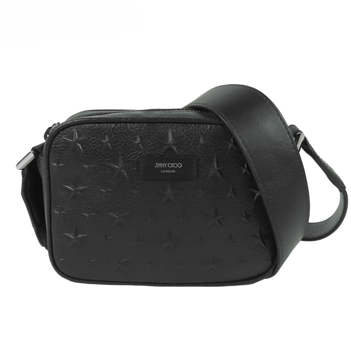 ジミーチュウ JIMMY CHOO ボックスカメラ ブラック 黒 レザー スモール スターエンボス ショルダーバッグ レディース【中古】 101889171