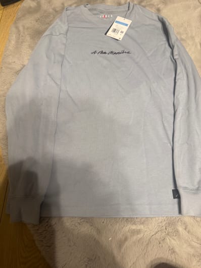 Jordan A ma maniere Long sleeve Tee "Obsidian Mist"