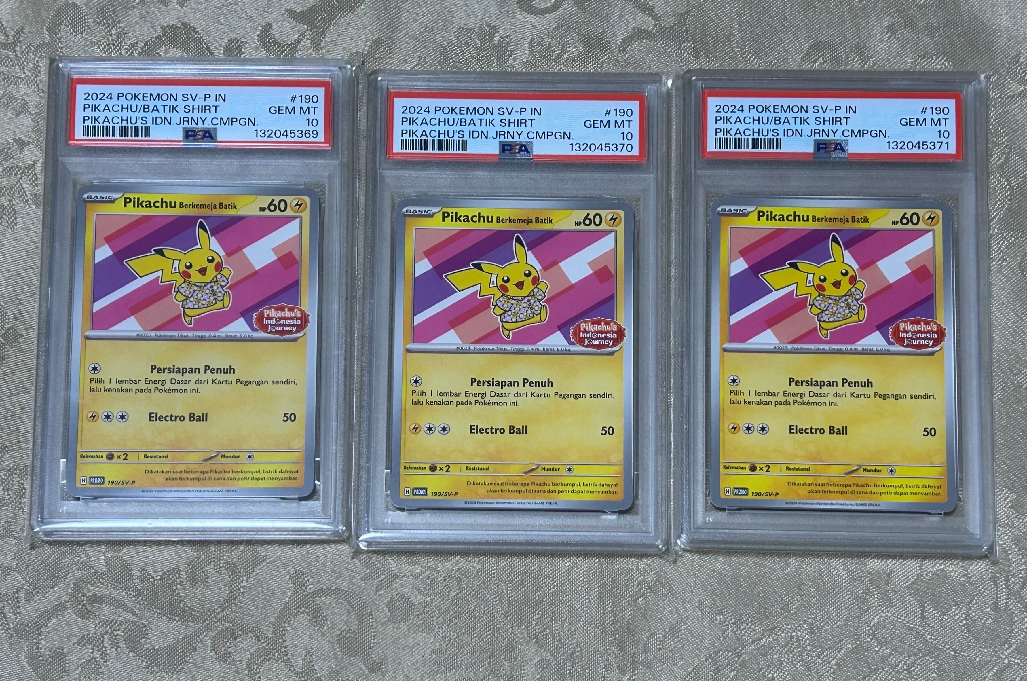 PSA10】バティックシャツを着たピカチュウ (フラワーピカチュウ柄) P