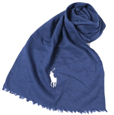 POLO RALPH LAUREN ポロ・ラルフローレン ポニー刺繍コットンストール NAVY g27499