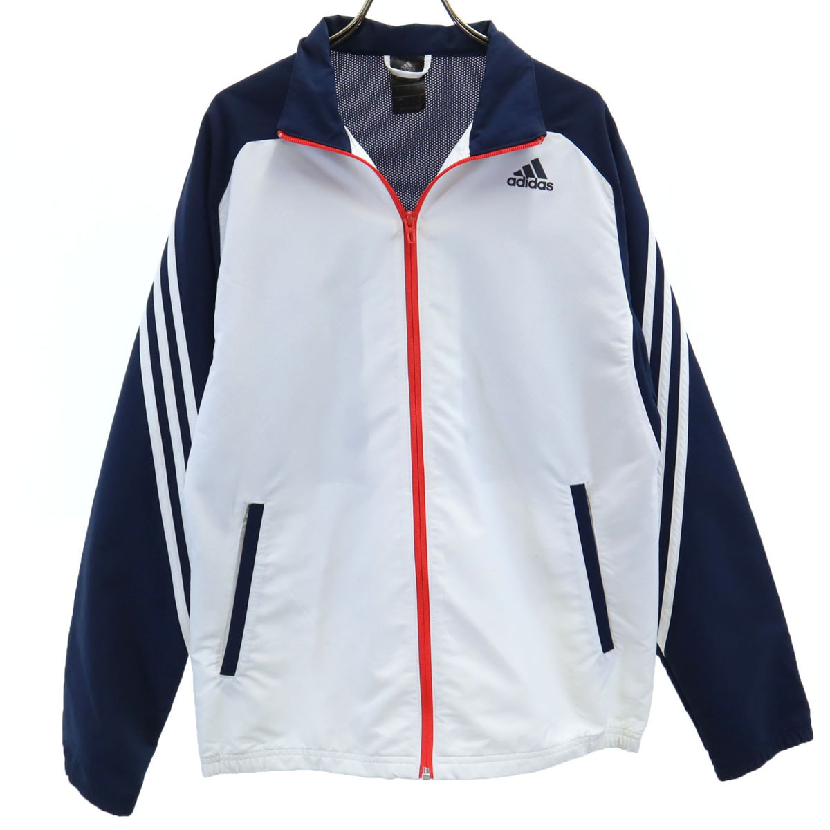 adidas アディダス メッシュ切替 トラックジャケット M ホワイト