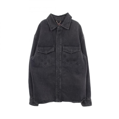 ルイ・ヴィトン LOUIS VUITTON モノグラムエンボス オーバーサイズ デニムジャケット 衣料品 アウター コットン メンズ グレー系 RM241Q CHX HQS42W 【中古】