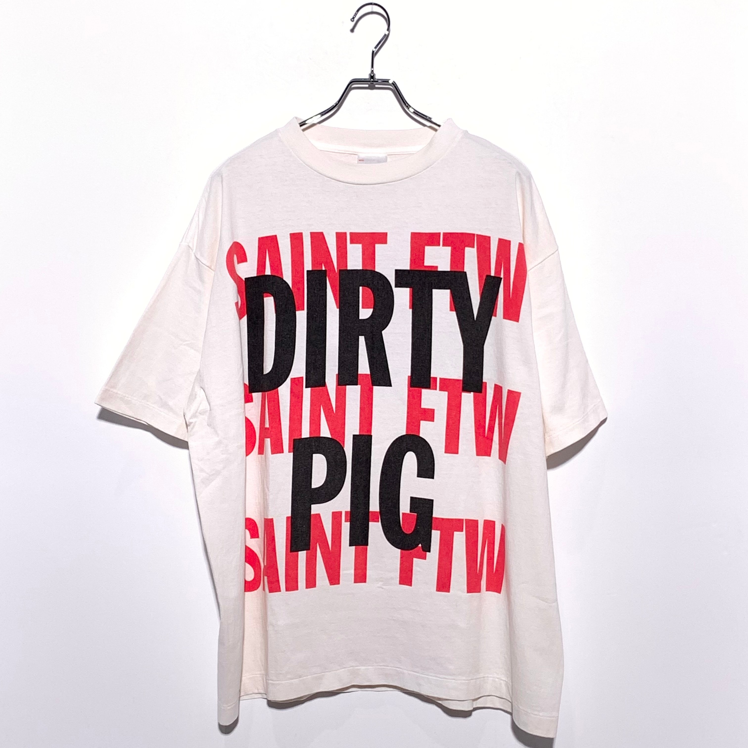 SAINT Mxxxxxx SS Tee_Dirty Pig "White"