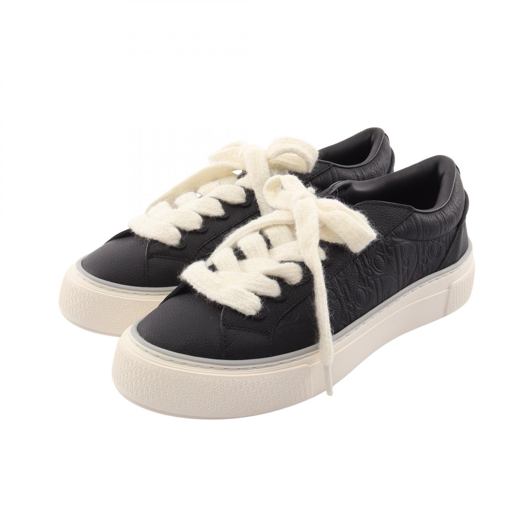 ディオール Dior B33 スピン ディオールグラビティ スニーカー 靴 レザー メンズ ブラック系 【中古】