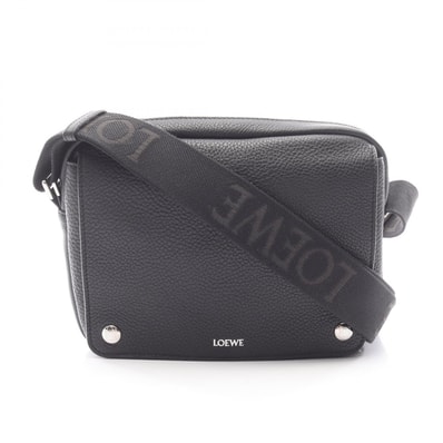 ロエベ LOEWE ペブル メッセンジャーバッグ ミディアム ショルダーバッグ バッグ レザー メンズ ブラック系 BANBA73X051100 【新品】