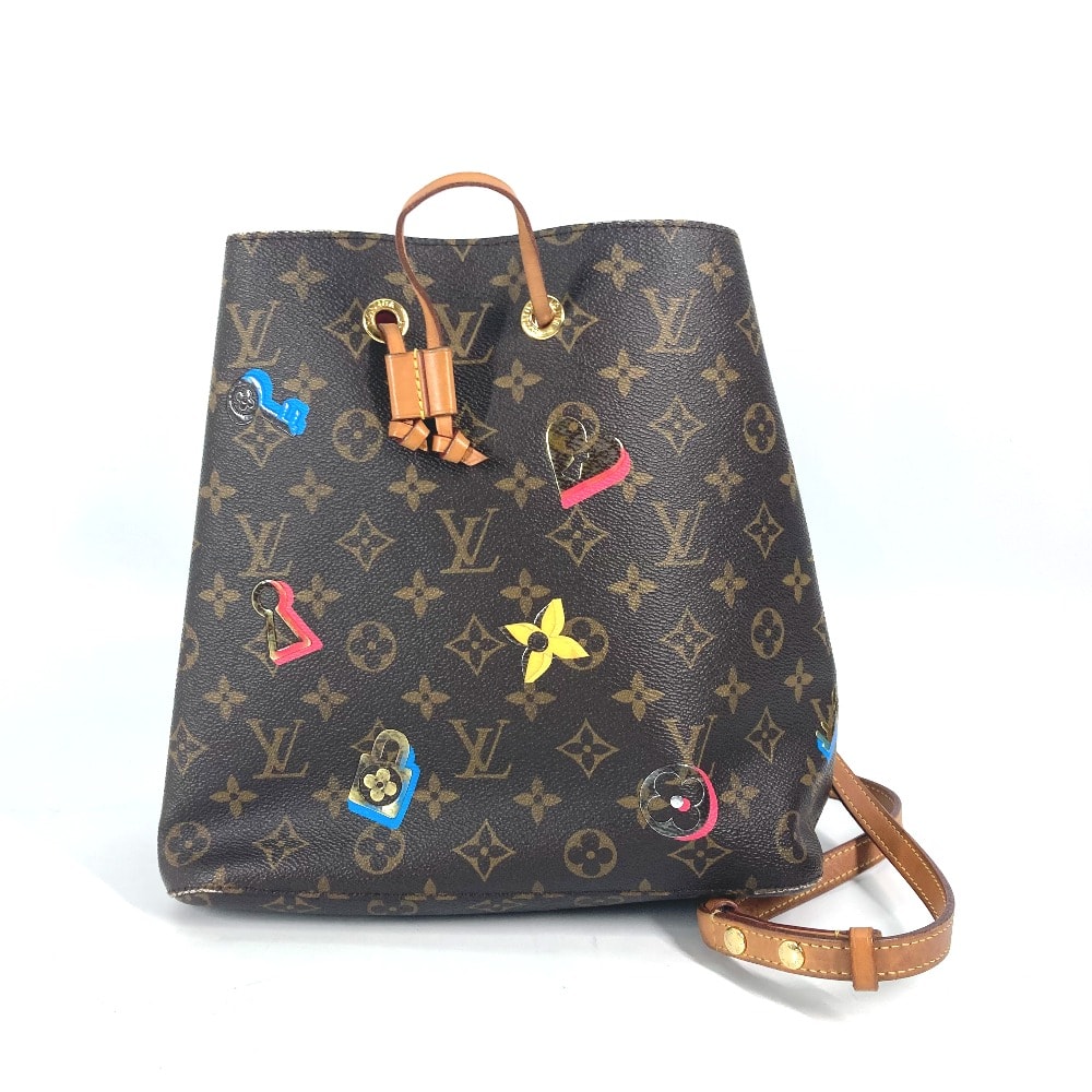 ルイヴィトン LOUIS VUITTON ネオノエ M44369 モノグラム ラブロック カバン 斜め掛け 巾着 ショルダーバッグ モノグラムキャンバス ブラウン
