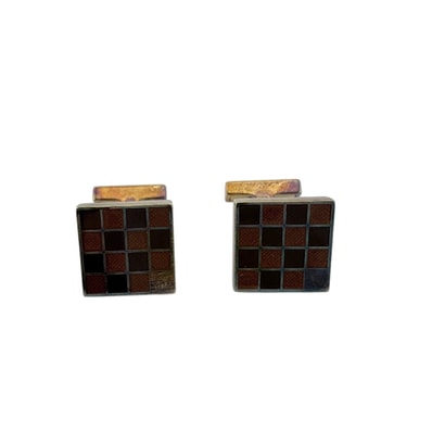 ルイヴィトン LOUIS VUITTON カフス ブトン ドゥ マンシェット カフスボタン 専用ケース付き M64660 ブラウン系