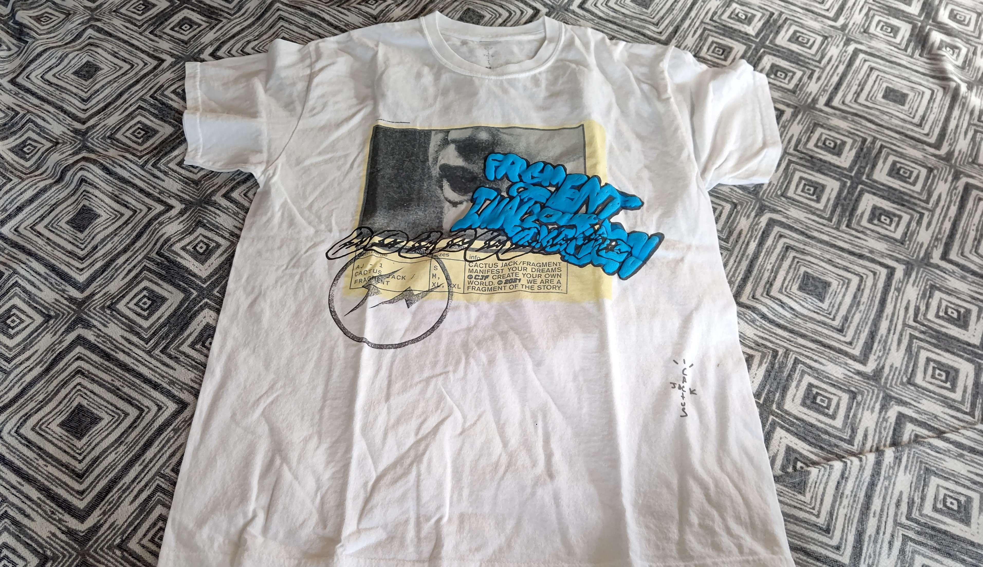 Travis Scott Cactus Jack For Fragment Manifest Tee "White"