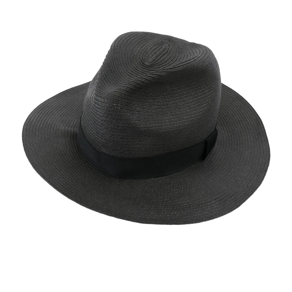 Yohji Yamamoto ヨウジヤマモト 帽子 UH-H04-990 SYTE サイト Straw Paper Brim Hat ペーパー ストローハット 帽子 ブラック系【中古】
