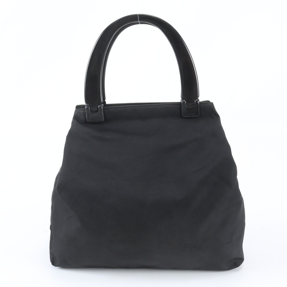 ■美品 プラダ テスート ナイロンプラスチックハンドル トライアングルロゴ