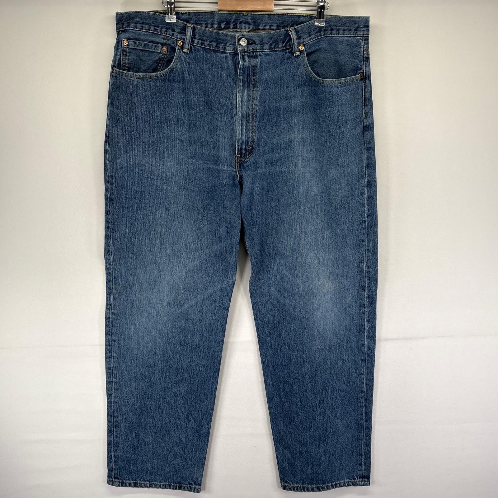 古着 リーバイス Levi's デニム パンツ ジーンズ テーパード 550 ジッパーフライ 大きいサイズ 5ポケット W44 L32  ブルー系 メンズ