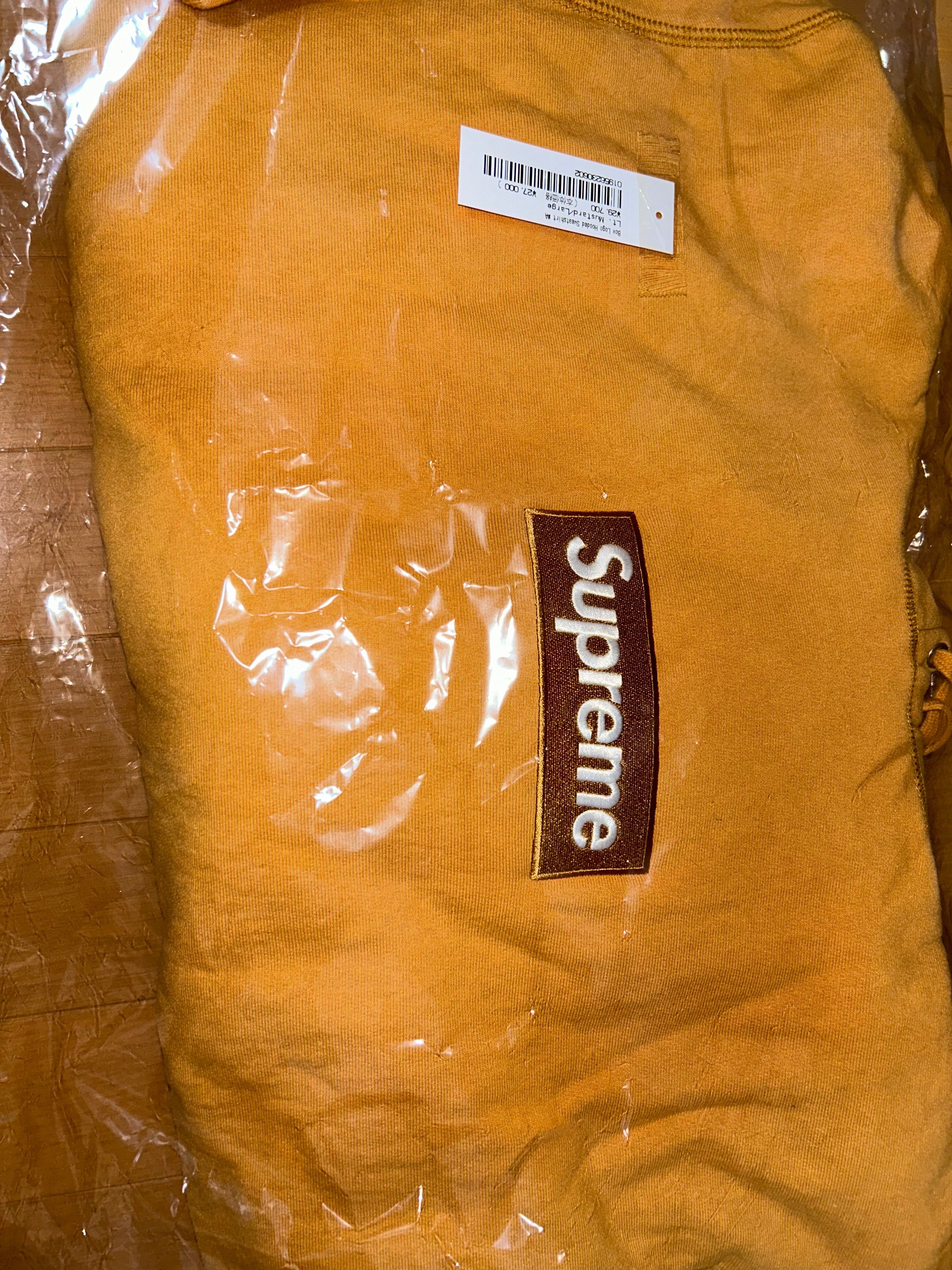 Supreme Box Logo Hooded Sweatshirt "Light Mustard" (21FW)