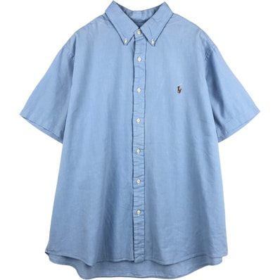 古着 ラルフローレン Ralph Lauren CLASSIC FIT CHAMBRAY OXFORD 半袖 ボタンダウンシャツ メンズXXL相当/eaa674511
