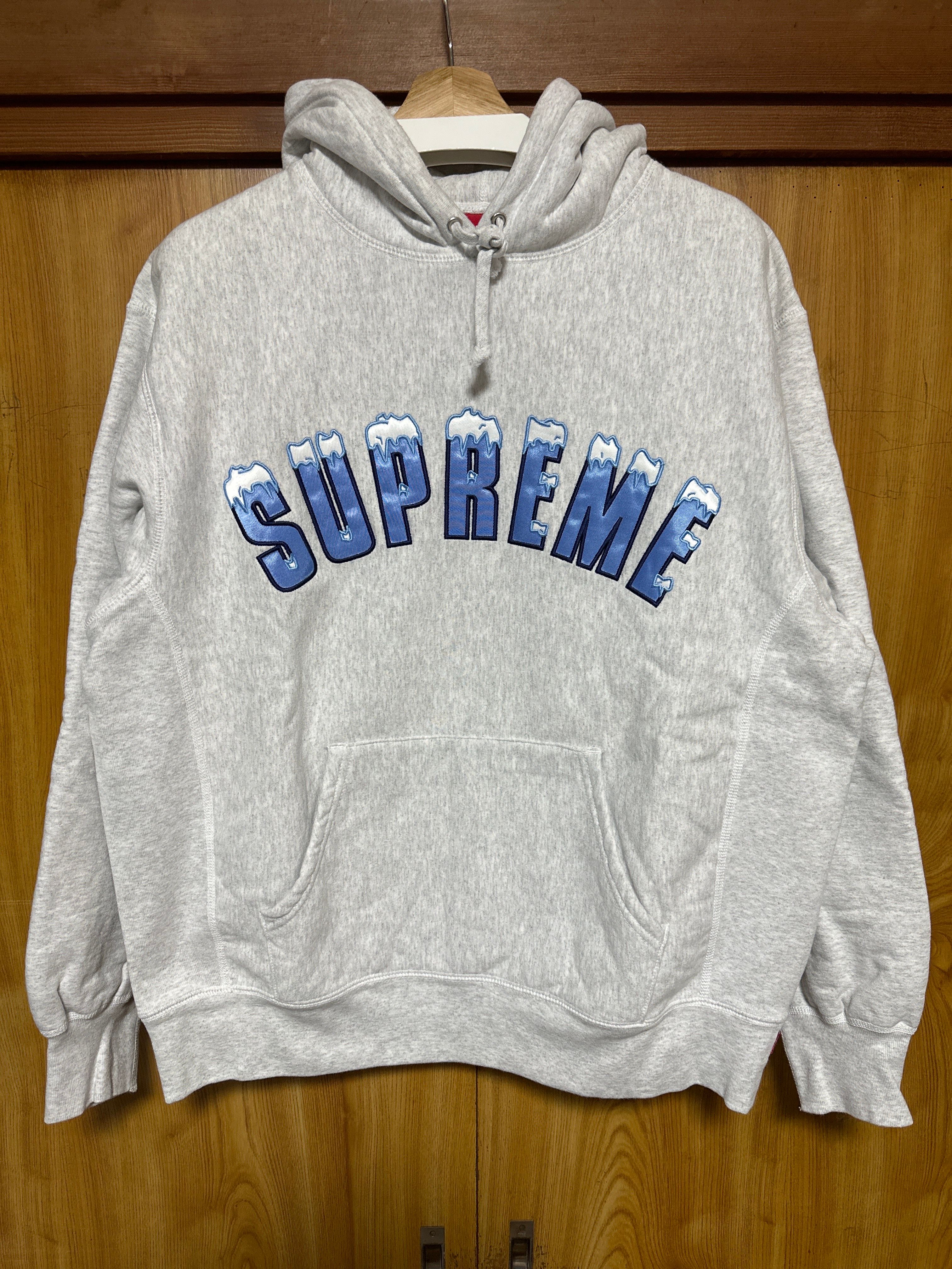 Supreme Icy Arc Hooded Sweatshirt "Ash Grey"