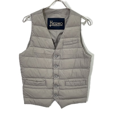ヘルノ Pl002ULE-19288-1800 アイスグレー インナー ダウン ジレ 44