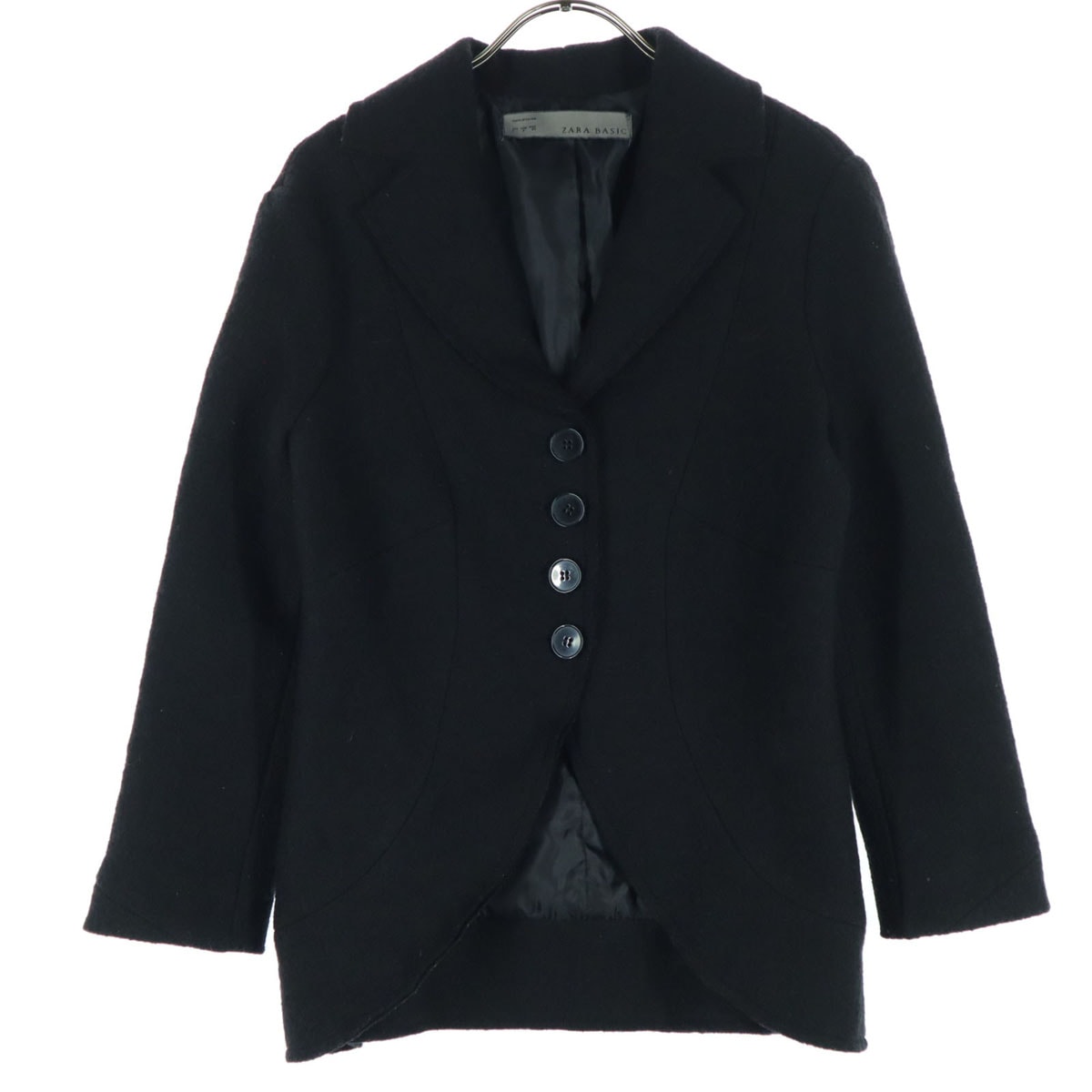 ZARA BASIC ザラベーシック 長袖 ジャケット S ブラック