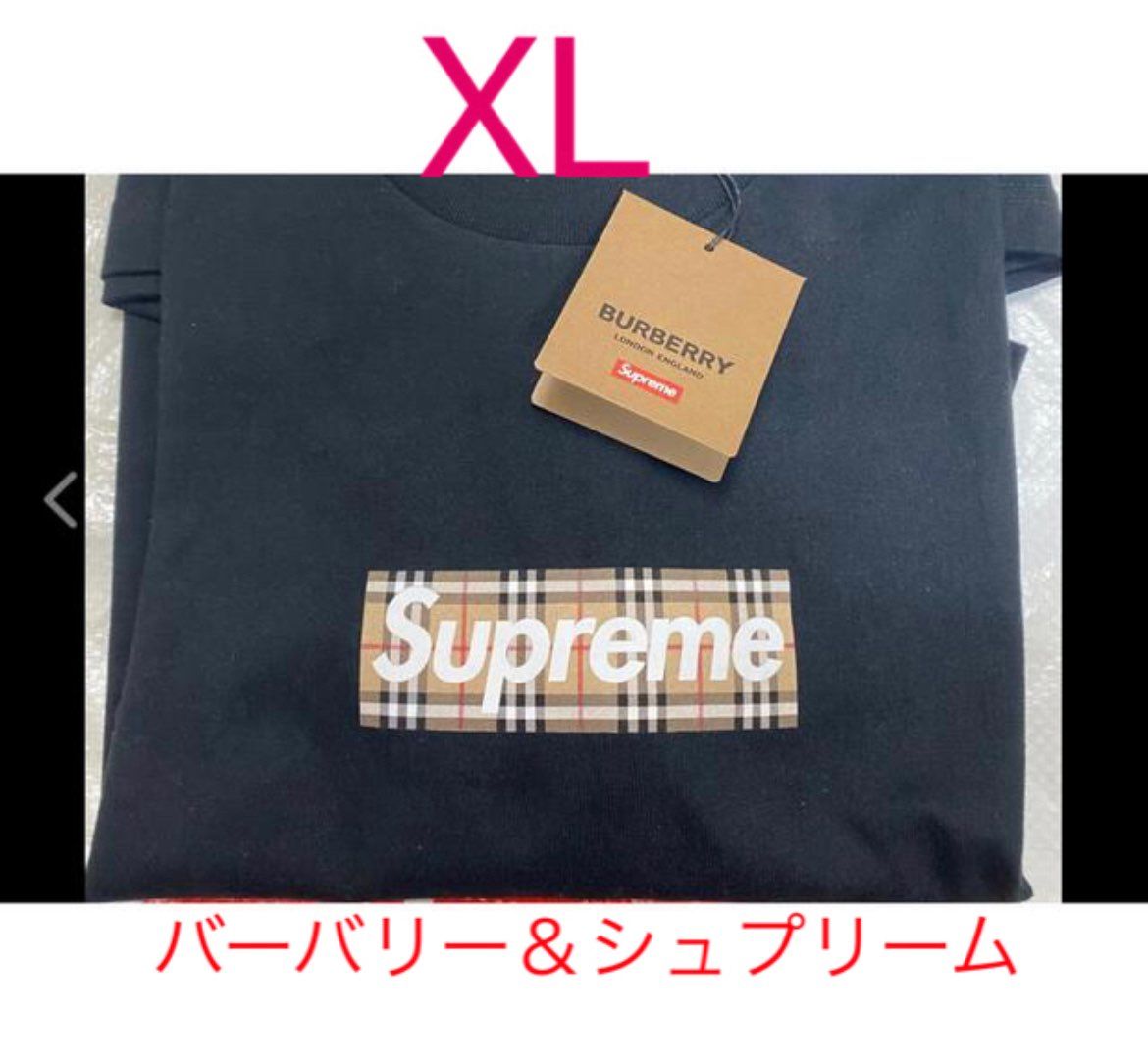 Supreme / Burberry Box Logo Tee "Black"