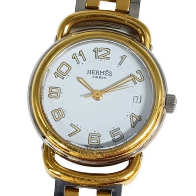 HERMES エルメス PU2.240 プルマン クォーツ レディース 腕時計 C1075