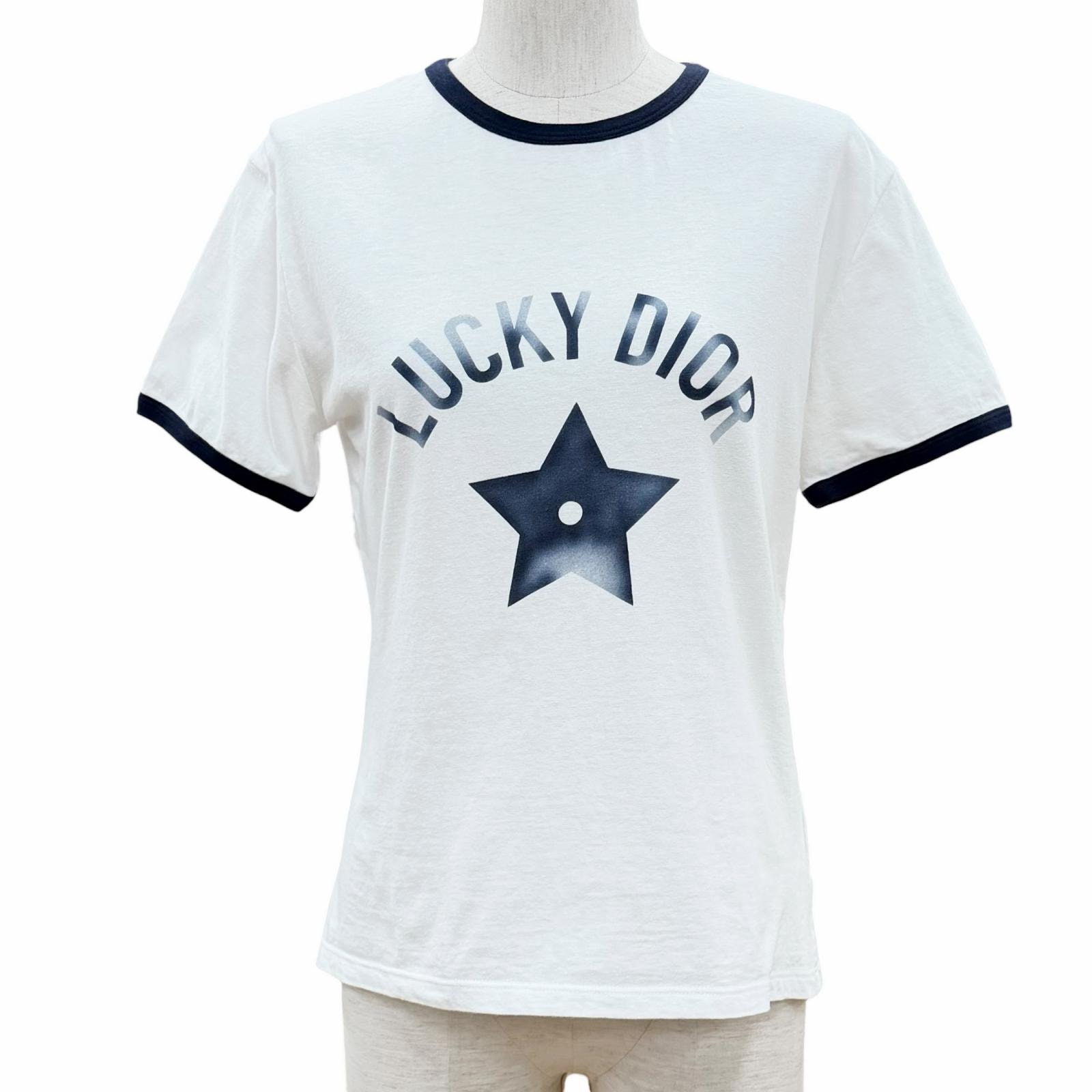 美品 クリスチャンディオール 半袖Tシャツ ホワイト M 253T40A4403