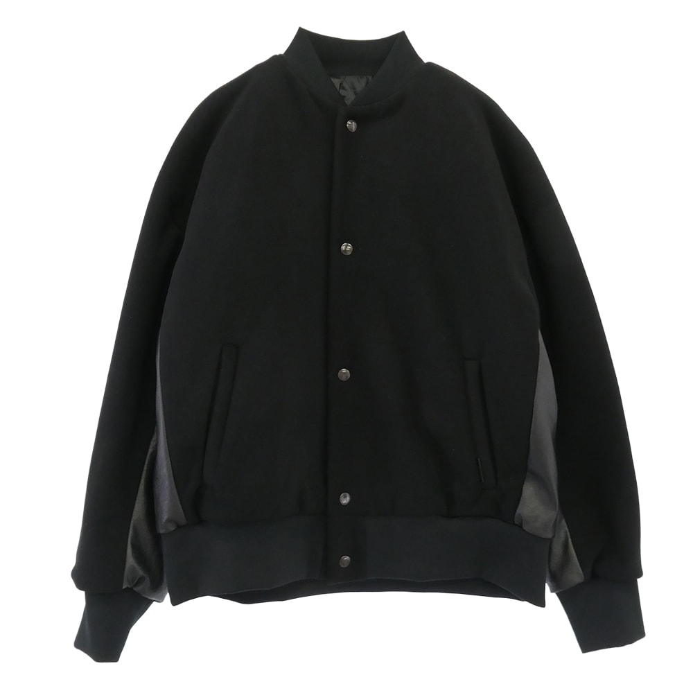 N.HOOLYWOOD エヌハリウッド ジャケット 2242-BL01-002PEG BLOUSON レザー切替 ショート ブルゾン スタジャン ブラック系 36【極上美品】【中古】