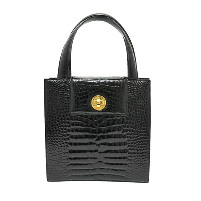 ブルガリ BVLGARI ブルガリブルガリ 2WAY カバン 肩掛け ハンドバッグ クロコダイル ブラック