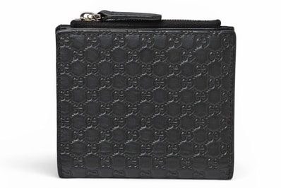 グッチ アウトレット 未使用 ミニ財布/折財布 GUCCI 財布 マイクログッチシマ ブラック 544475【中古】