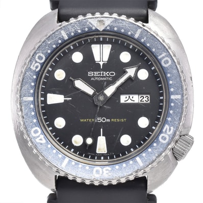 セイコー SEIKO 6306-7001 サード ダイバー 150m デイデイト ブラック 自動巻き メンズ 腕時計 O#148489