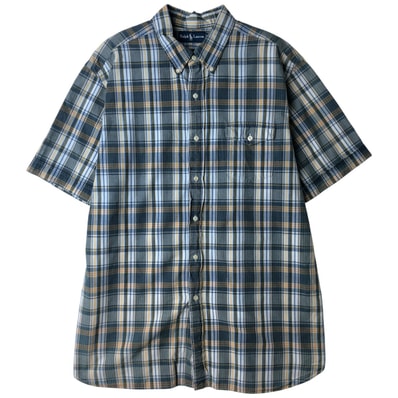 古着 ラルフローレン Ralph Lauren 半袖 ボタンダウン チェックシャツ メンズXL相当/eaa611047