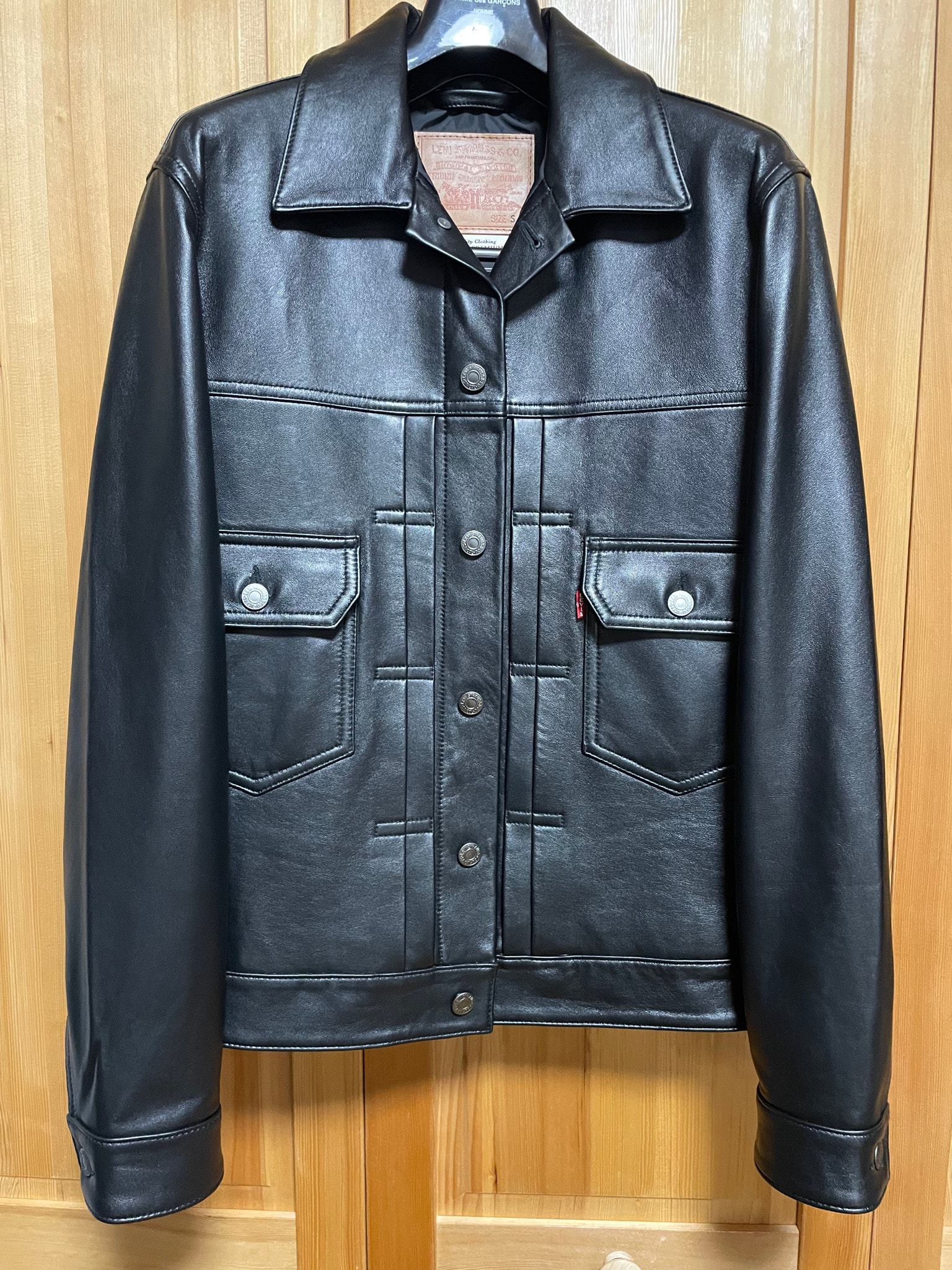 Levi's Premium Black Type ll Trucker Leather Jacket "Black"