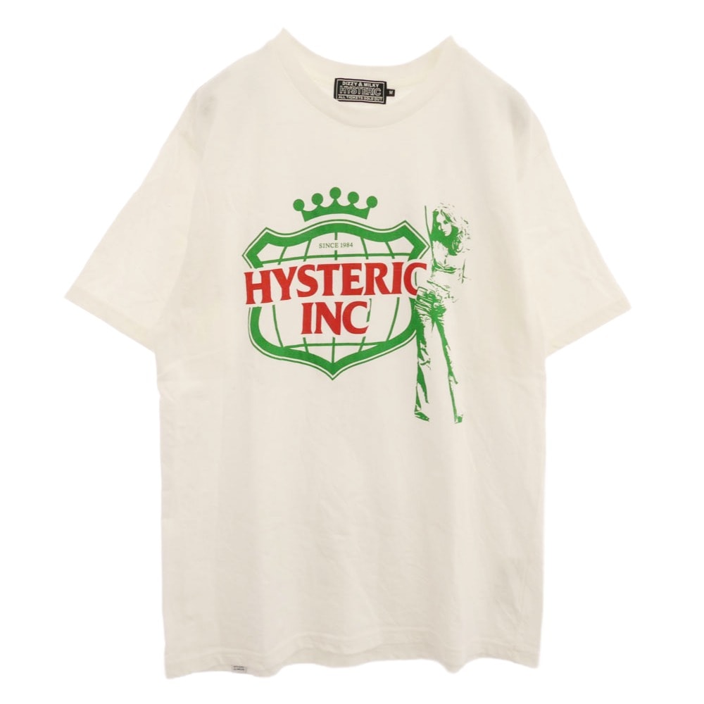 HYSTERIC GLAMOUR ヒステリックグラマー Tシャツ 25SS 02251CT30 HYSTERIC ALE プリント 半袖 Tシャツ ホワイト系 M【中古】