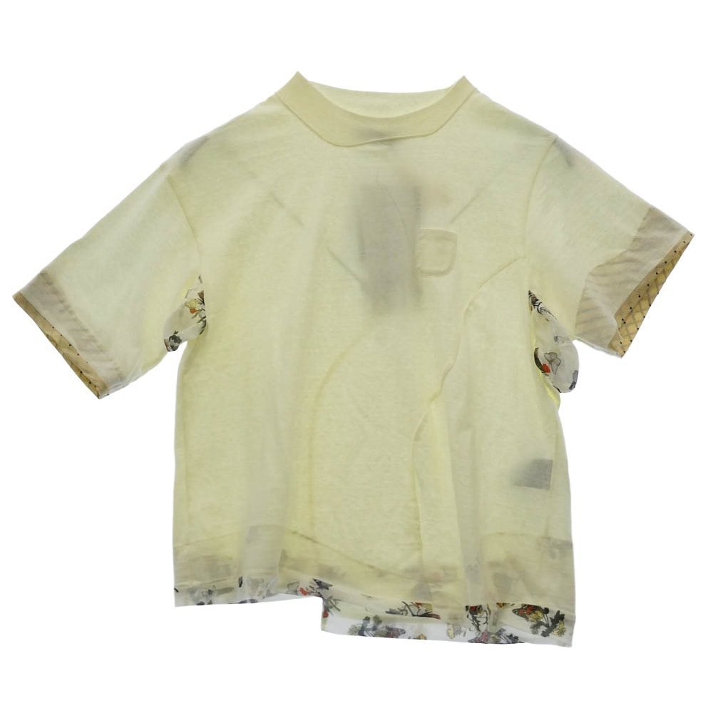 UNDERCOVER アンダーカバー Ｔシャツ UC2E1803 フロントパッチポケット アシンメトリー Tシャツ イエロー系 2【中古】