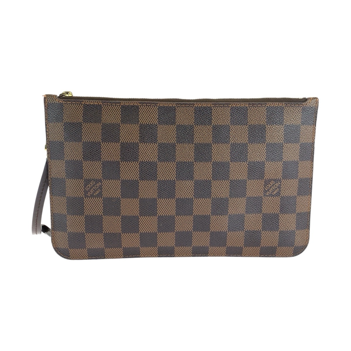 LOUIS VUITTON ルイヴィトン ダミエ ネヴァーフル付属 ブラウン ゴールド金具 PVC ポーチ 1-0296134 【中古】