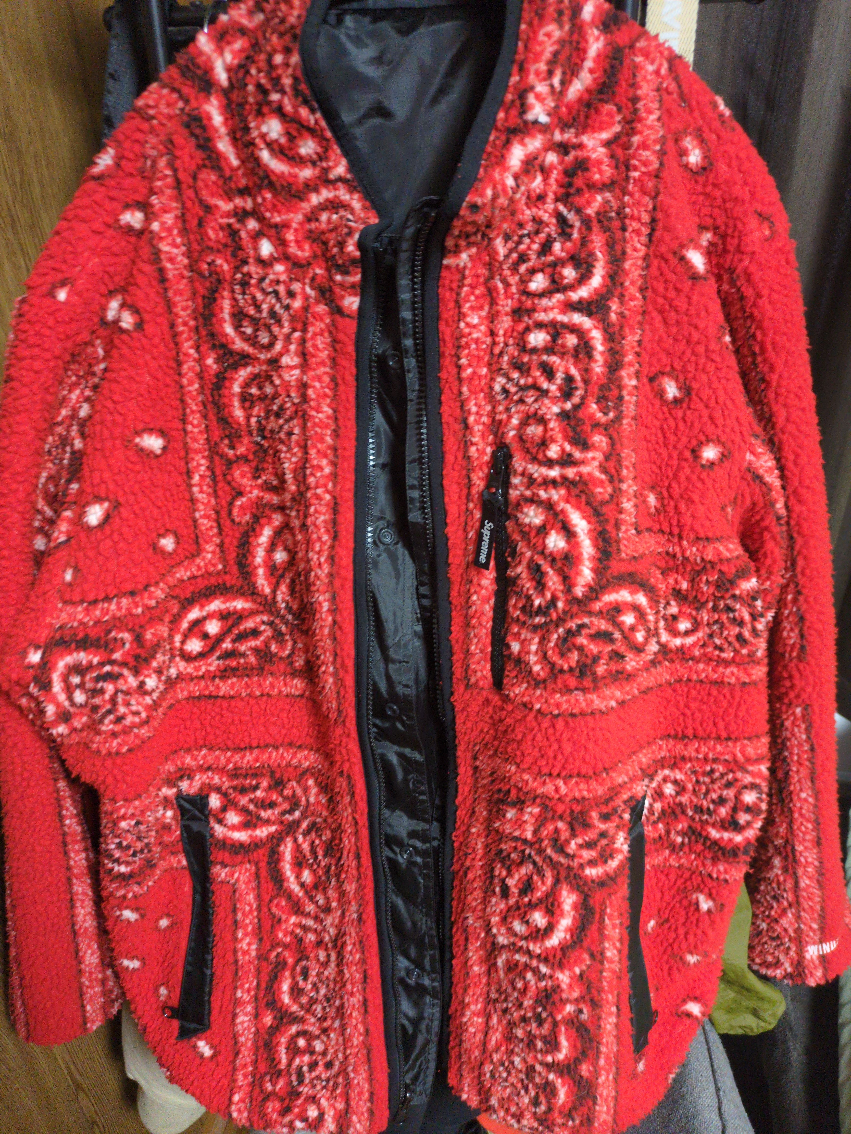 Supreme Reversible Bandana Fleece Jacket 