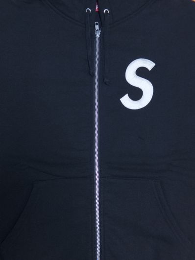 Supreme S Logo Zip Up Hooded Sweatshirt "Black" (23FW)