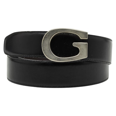 グッチ ベルト サイズ:80 32 036 1406 0956 5 ブラック レザー レディース GUCCI 【中古】