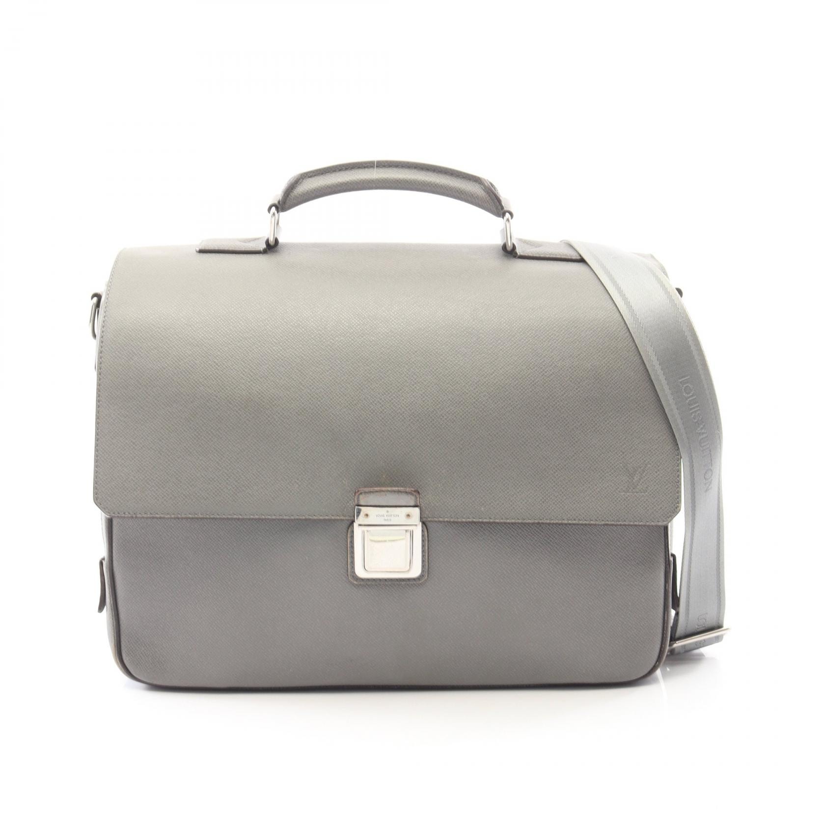 ルイ・ヴィトン LOUIS VUITTON ヴァシリGM タイガ グラシエ 2WAY ビジネスバッグ バッグ レザー グレー メンズ グレー系 M32638 【中古】