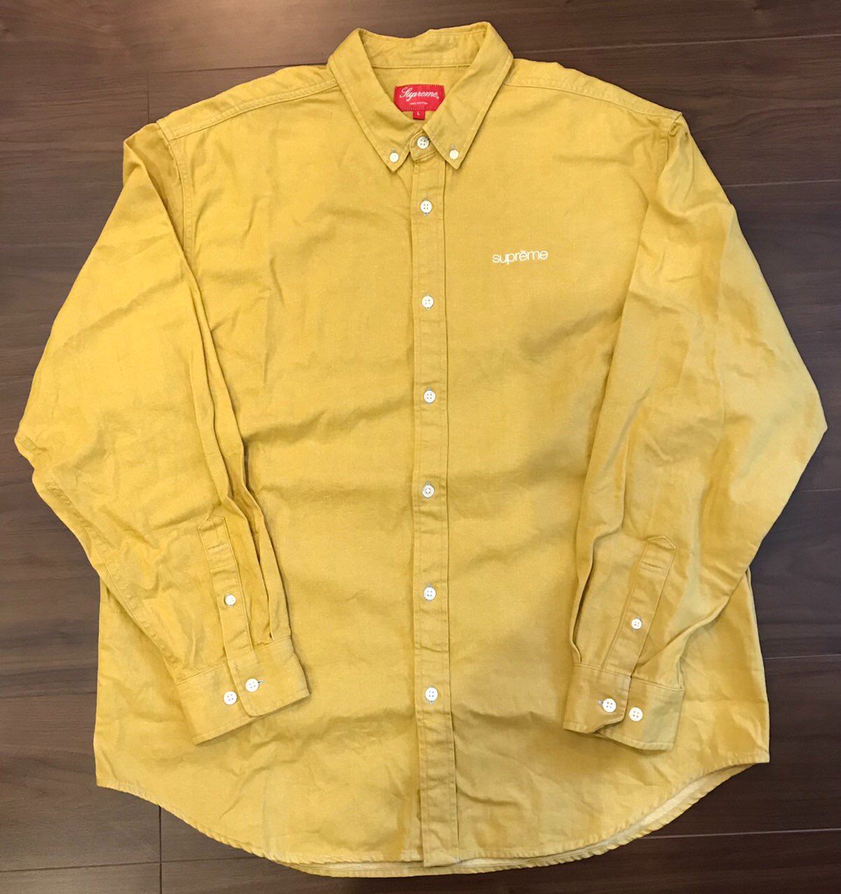 Supreme Classic Logo Denim Shirt "Gold"
