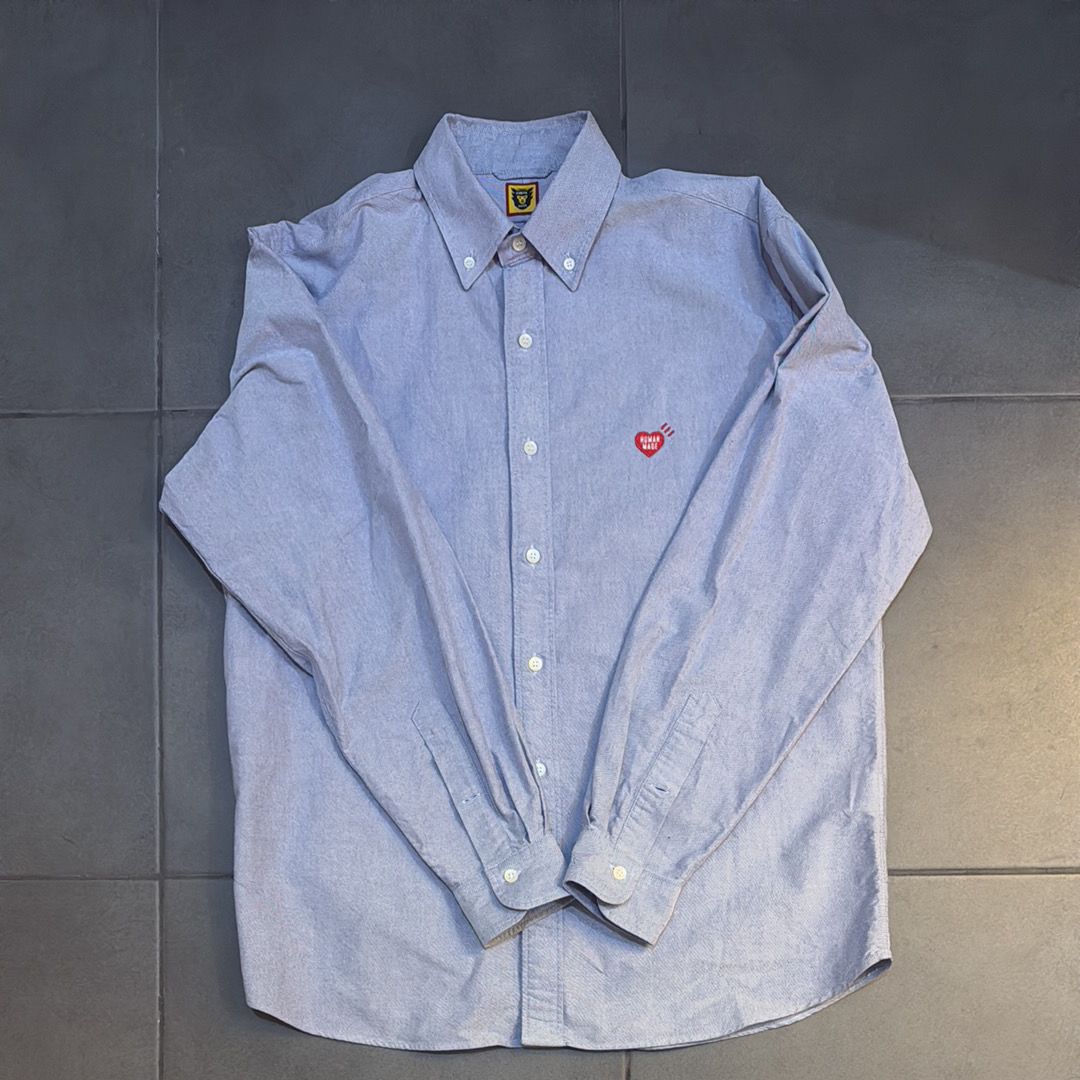 HUMAN MADE Oxford Bd L/S Shirt "Blue"