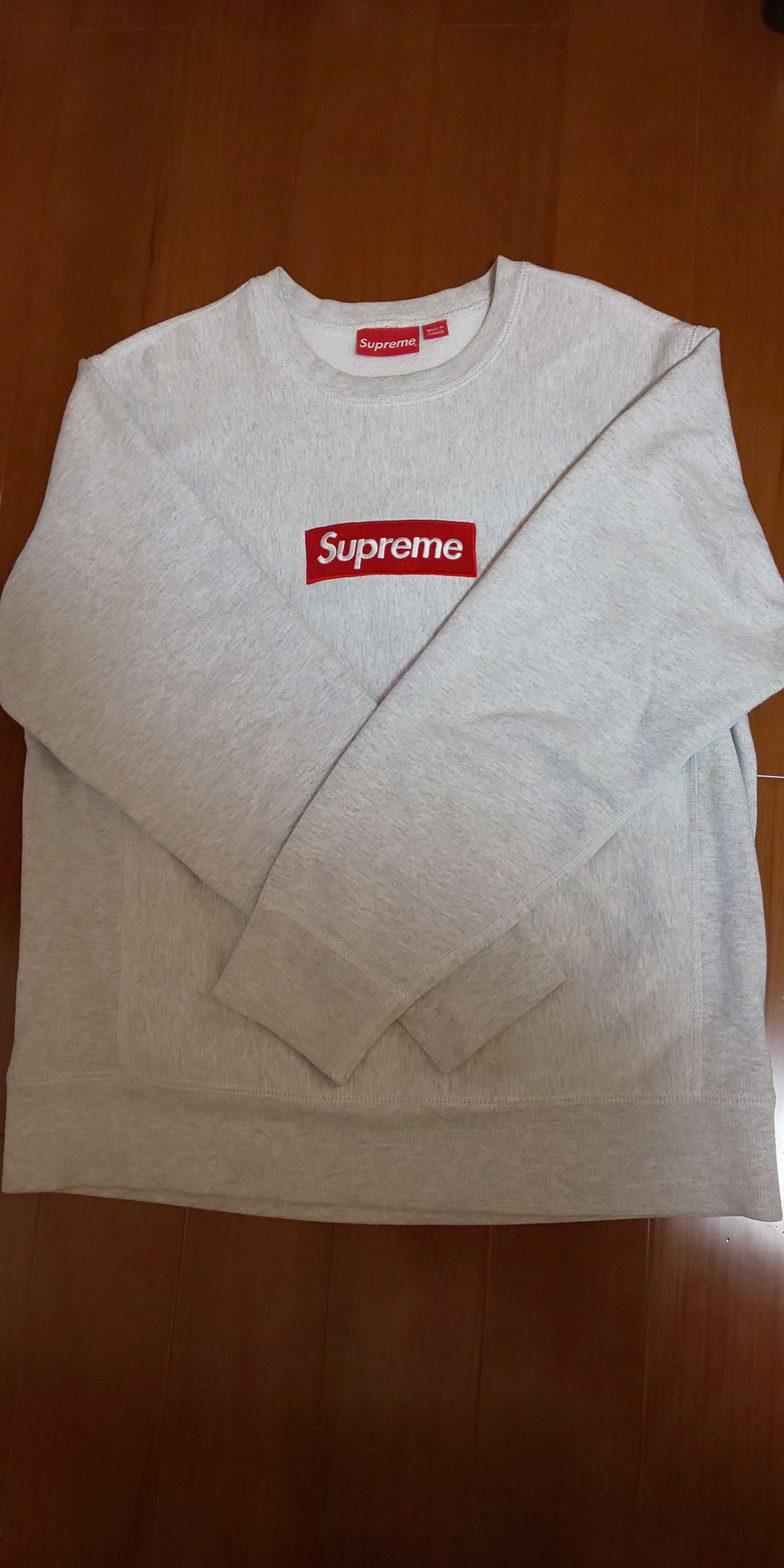 Supreme Box Logo Crewneck Sweatshirt "Ash Grey" (18FW)