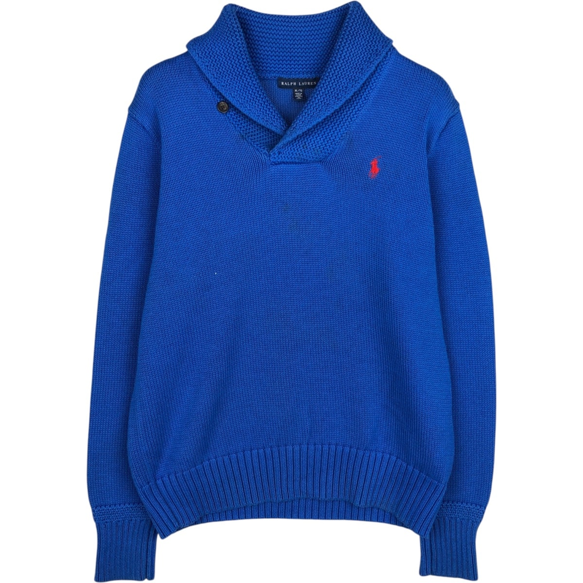 古着 ラルフローレン Ralph Lauren ショールカラー コットンニットセーター レディースXL相当/eaa628702