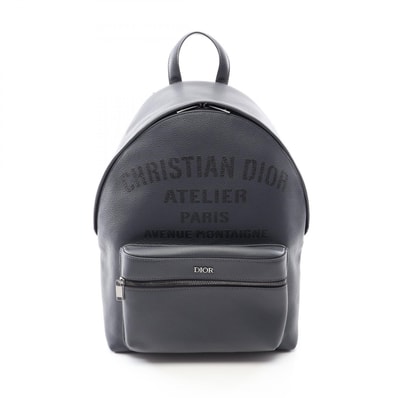 ディオール Dior リュックサック バックパック バッグ レザー メンズ グレー系 【中古】