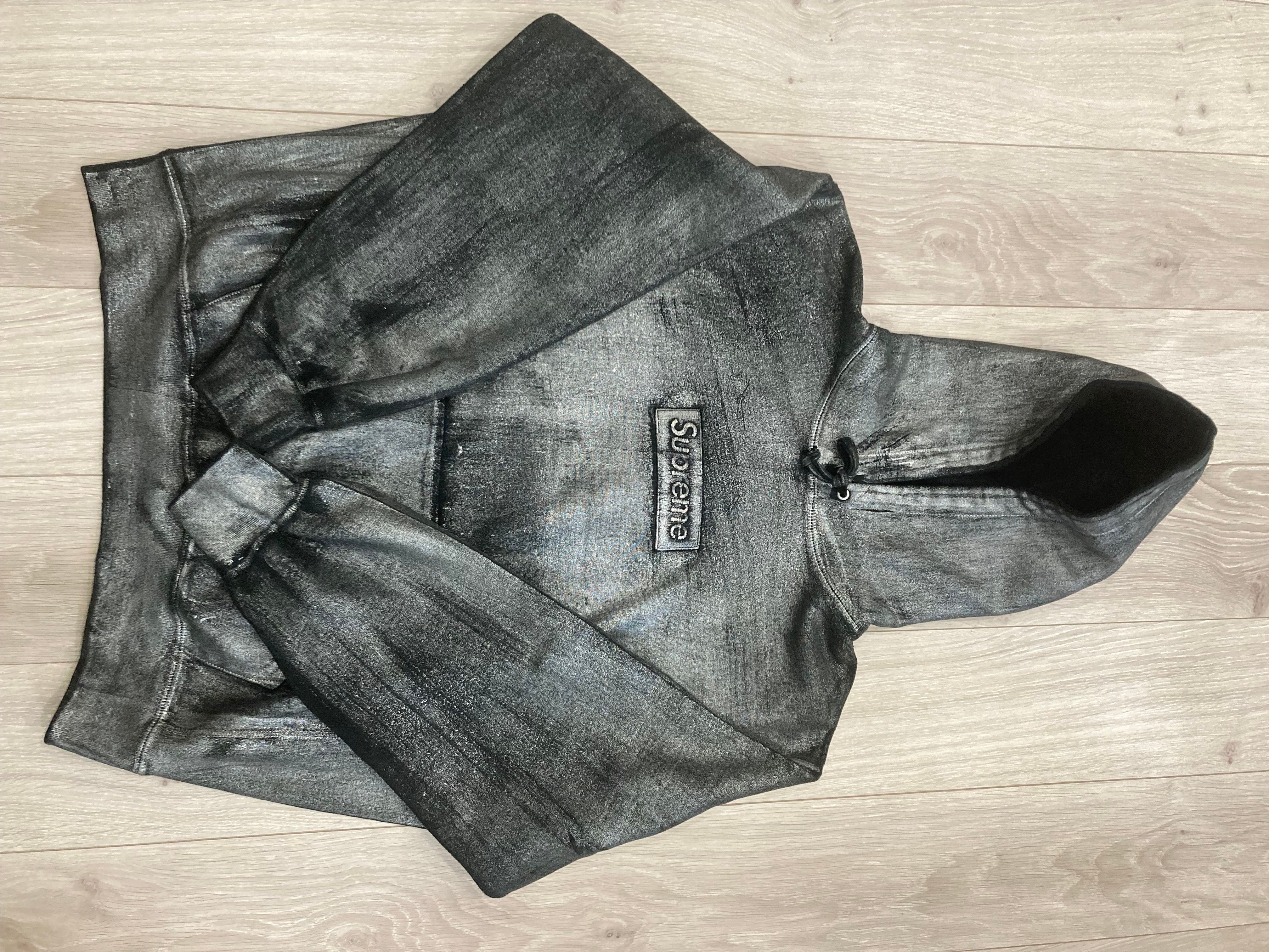 Supreme x MM6 Maison Margiela Foil Box Logo Hooded Sweatshirt "Black"